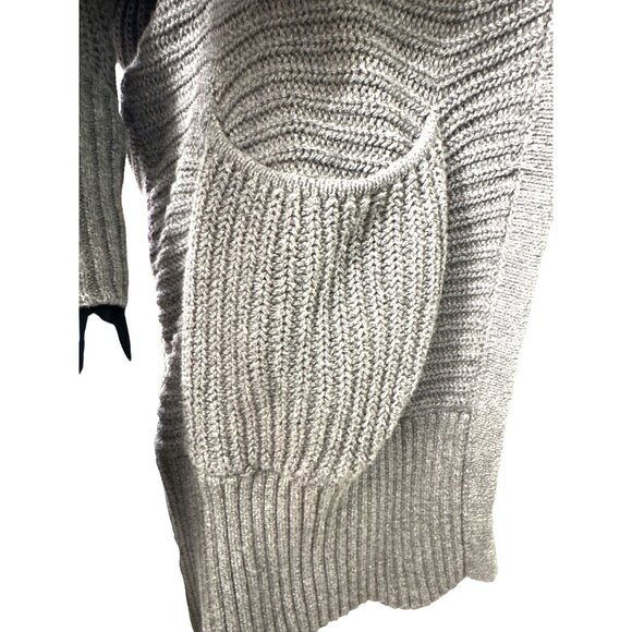American Eagle Outfitters Vintage Ribbed Knitted Batwing Gray Cardigan Sweater - Picture 7 of 12